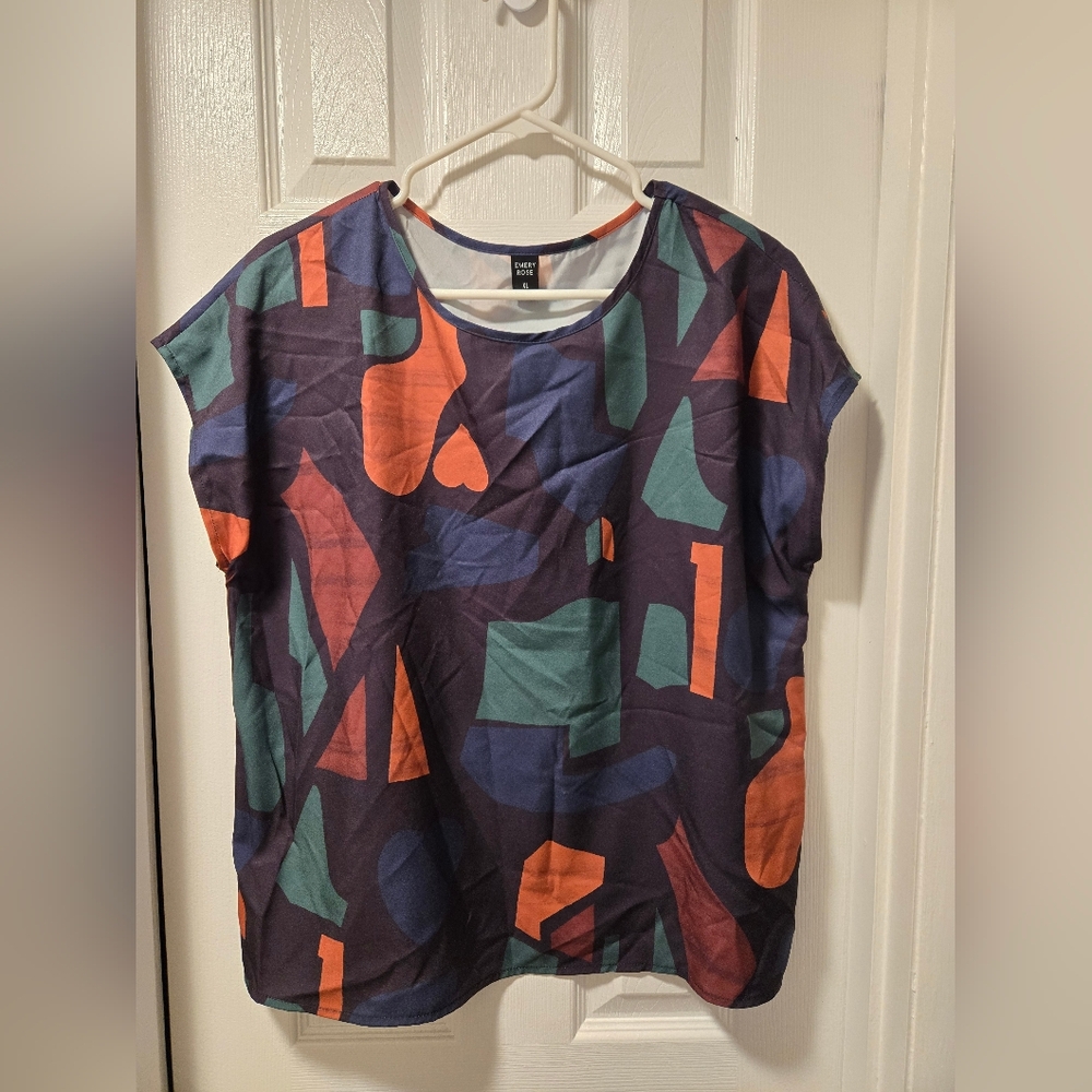 Womens Emery Rose  Geometric Top XL